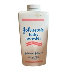 Vintage 80s Johnsons Baby Powder 24 oz Talc Prop Twist Lid Made in USA Read
